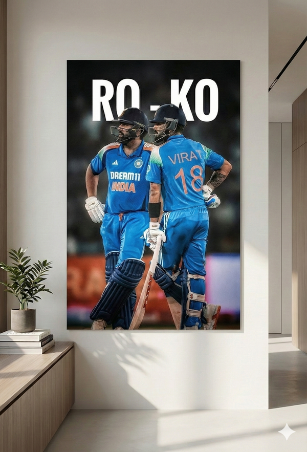 Rohit Sharma and Virat Kohli Opening | RO-KO Friendship Metal Poster